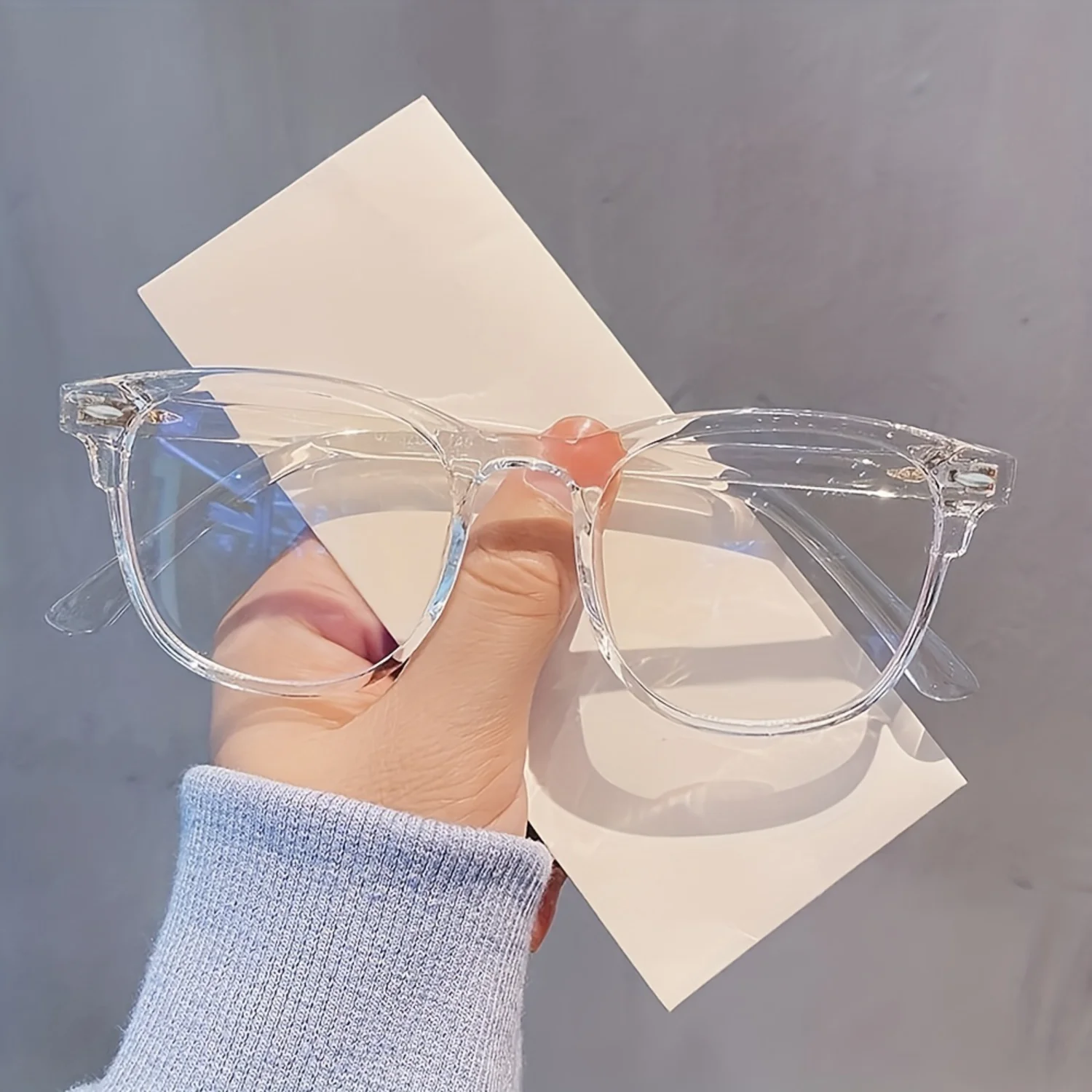 Oval Frame Clear Lens Glasses Fashion Computer Glasses Spectacles To Protect Vision For Women Men