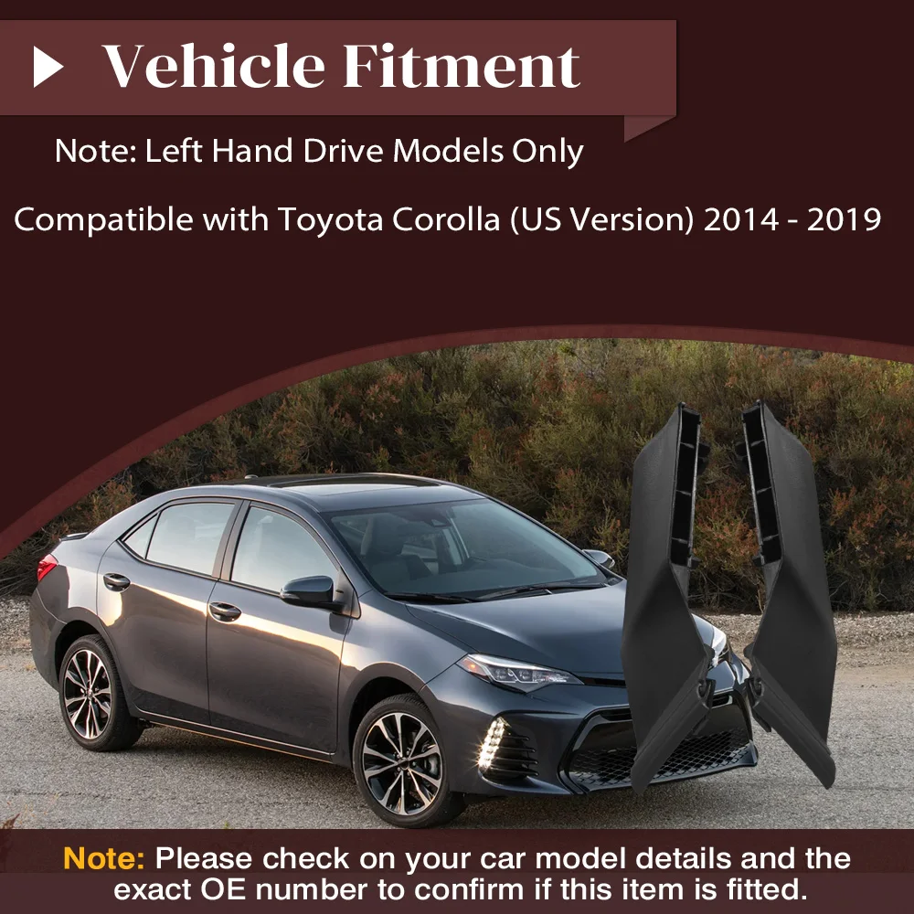 

Car Front Windshield Wiper Side Cowl Cover Trim For Toyota Corolla 2014 2015 2016 2017 - 2019 US Version 55083-02010 55084-02250