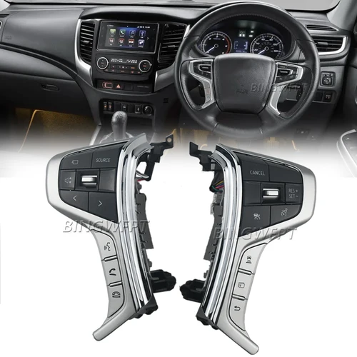 Imagen 2 del producto Interruptor de Control de crucero, botón de Audio Multimedia para volante para Mitsubishi PAJERO SPORT 2015-2022 Outlander Delica L200