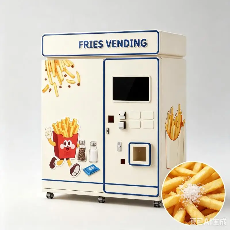 French Fries Vending Machine Customized Intelligent Food Kiosk Automatic Frying Technology Commercial Application