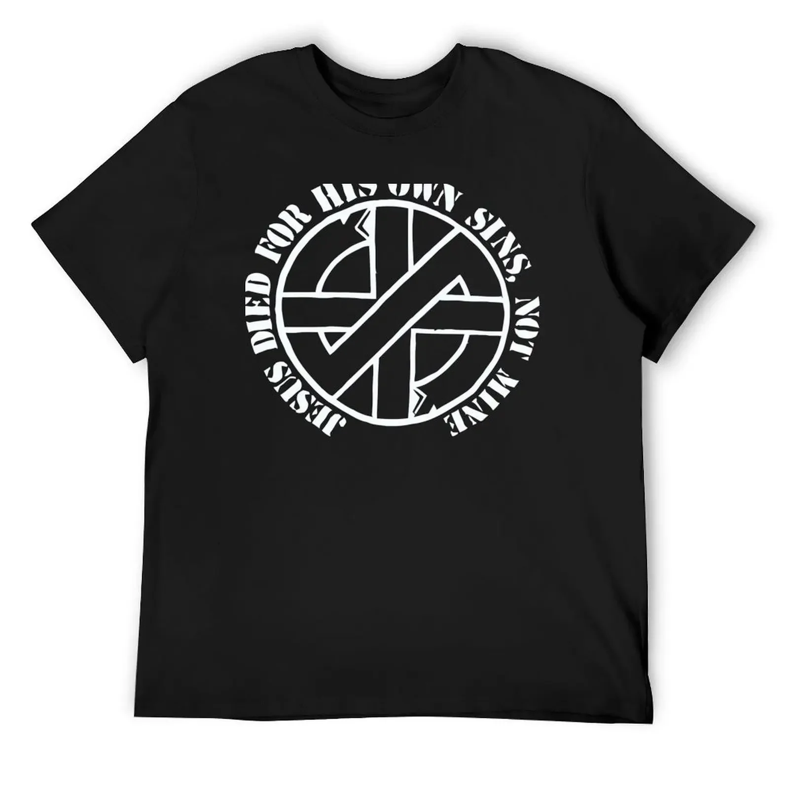 Crass - Jesus Died for his own sins not mine T-Shirt vintage blanks anime clothes mens fashion