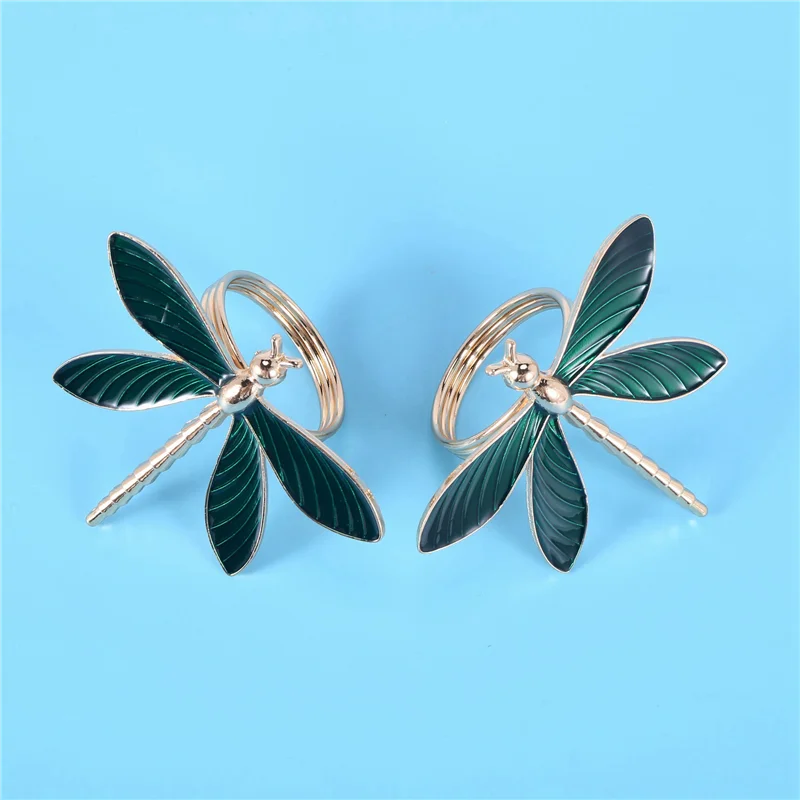 

12 Pcs Dragonfly Napkin Ring,Napkin Ring For Wedding,Dining Table,Party,Daily Use,Christmas,Thanksgiving,Table Decor,Etc