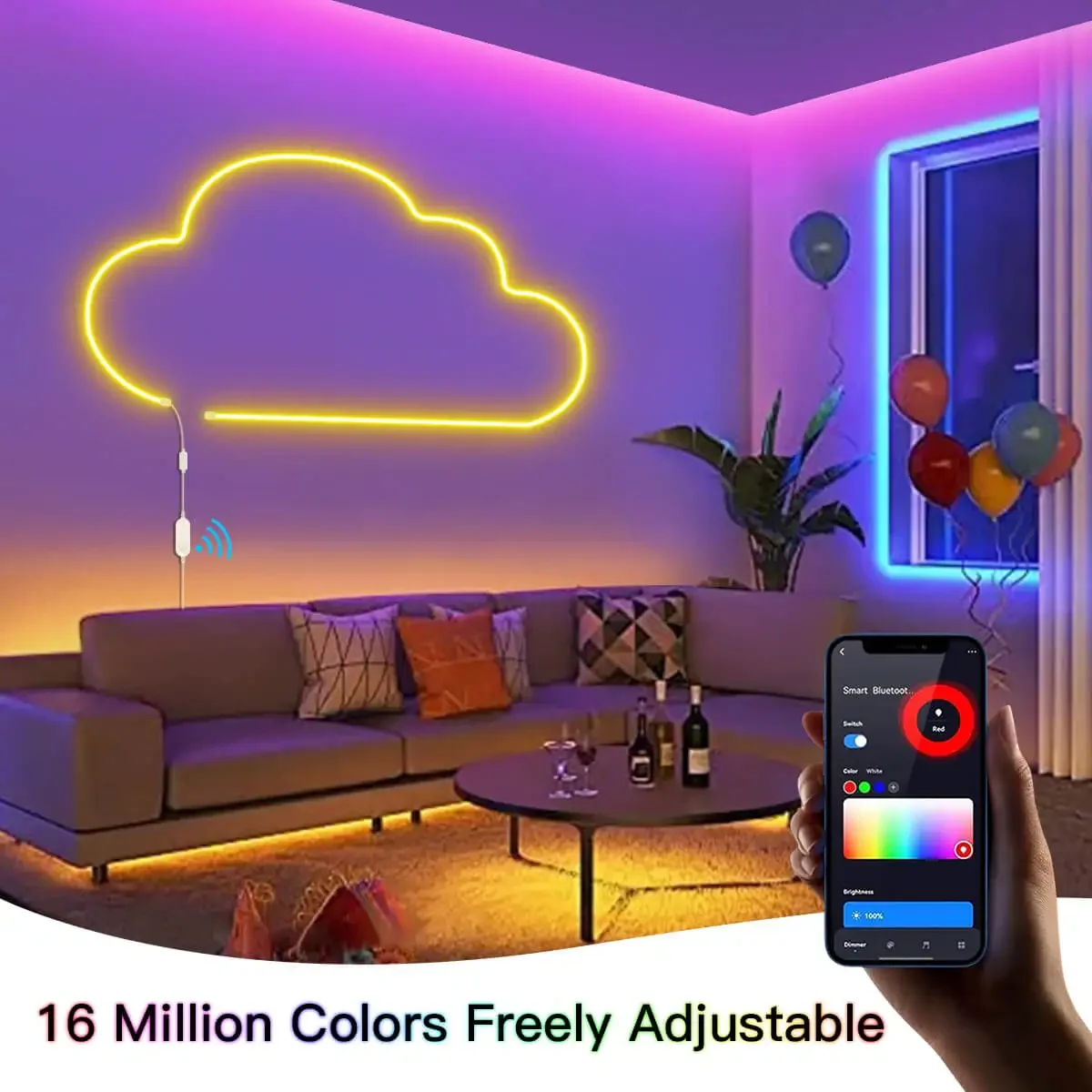 Zigbee Smart Neon Strip Light USB 5V Waterprood Support APP Control Music Sync Time Setting DIY Cuttable Work With Zigbee