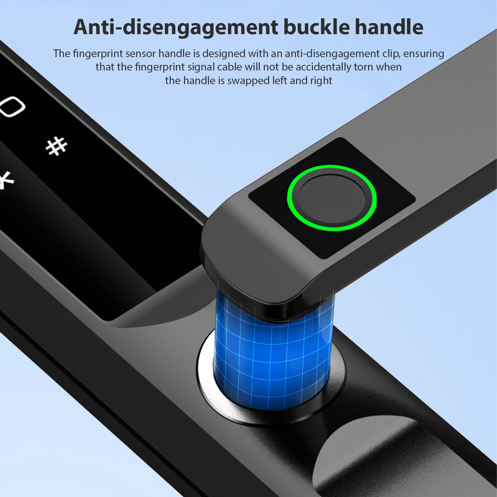 واي فاي قفل ذكي قفل باب دخول بدون مفتاح TY APP/بصمة/كلمة المرور/بطاقة/مفتاح ميكانيكي 5 طرق لفتح باب من سبائك الألومنيوم #1