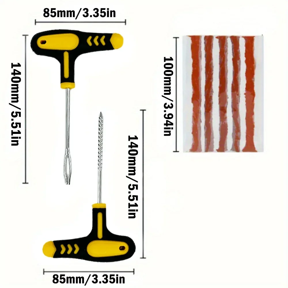 سيارة دراجة نارية الإطارات طقم تصليح ثقب التوصيل أدوات الإطارات ثقب الطوارئ لشرائط الإطارات اثارة الغراء مجموعة أدوات إصلاح #3