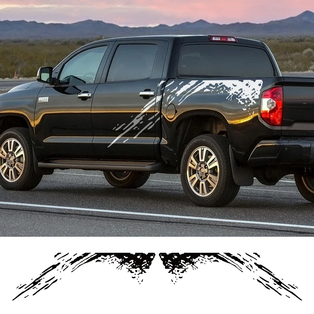 

2PCS Car Side Door Stickers Auto DIY Vinyl Film Styling Decals Automobile Tuning Accessories For Ford Ranger Off-road Pickup