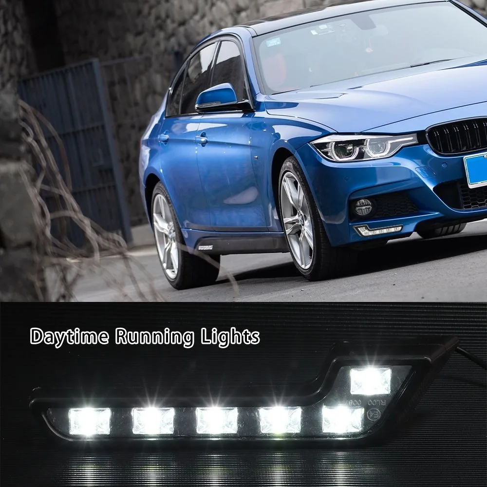 2pcs Quality 6LED Car Daytime Running Light Super Bright 12V Driving Fog Lights Universal L Shaped LED Driving Lights Auto