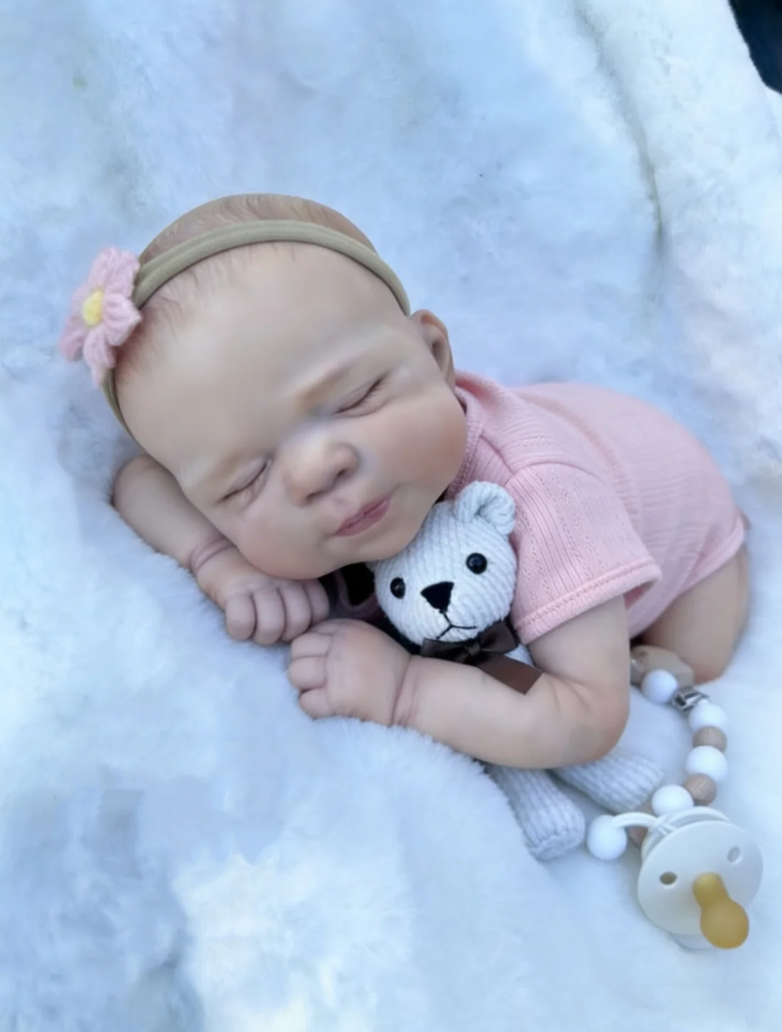 18 Inches Finished Painted Reborn Doll Pascale Lifelike 3D Skin Visible Veins Newborn Soft Cloth Body Doll