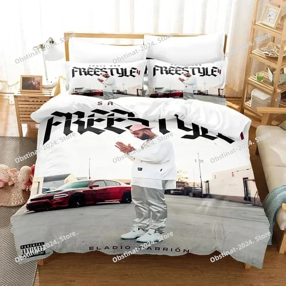 

3D Print Eladio Carrion Rapper Bedding Set Printed Bed Set Duvet Cover Sheet Pillowcase Soft Quilt Cover Full Queen King Size