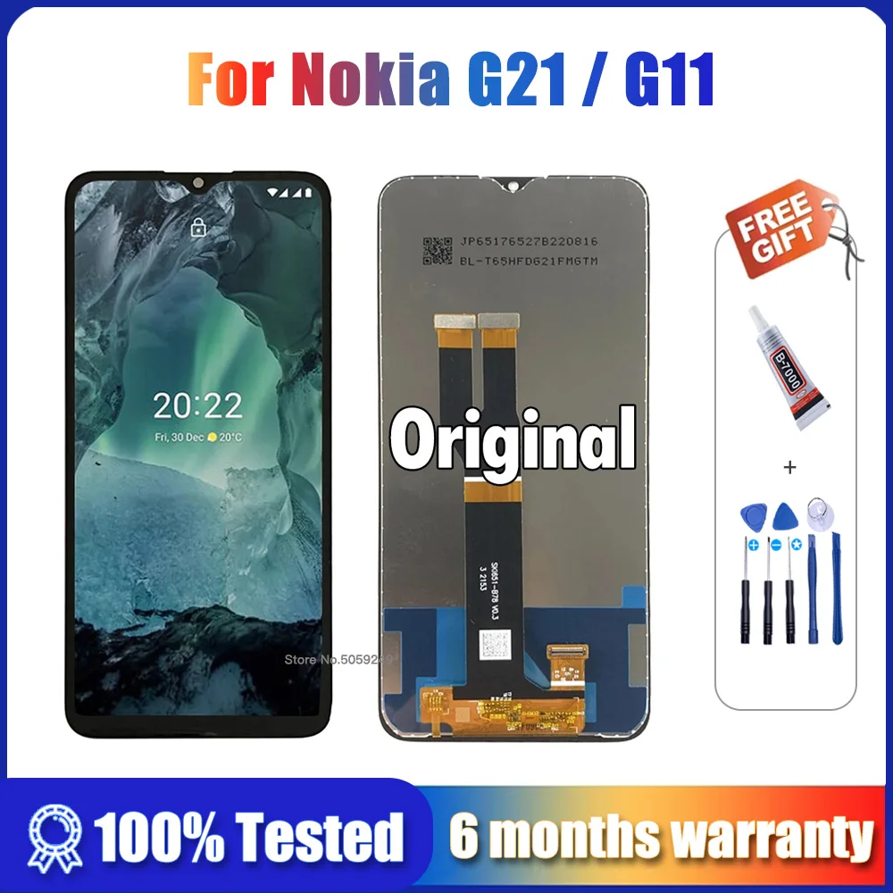 

6.5'' Original For Nokia G11 LCD TA-1401 Display Touch Screen Digitizer Assembly For Nokia G21 LCD TA-1418 Replacement Screen