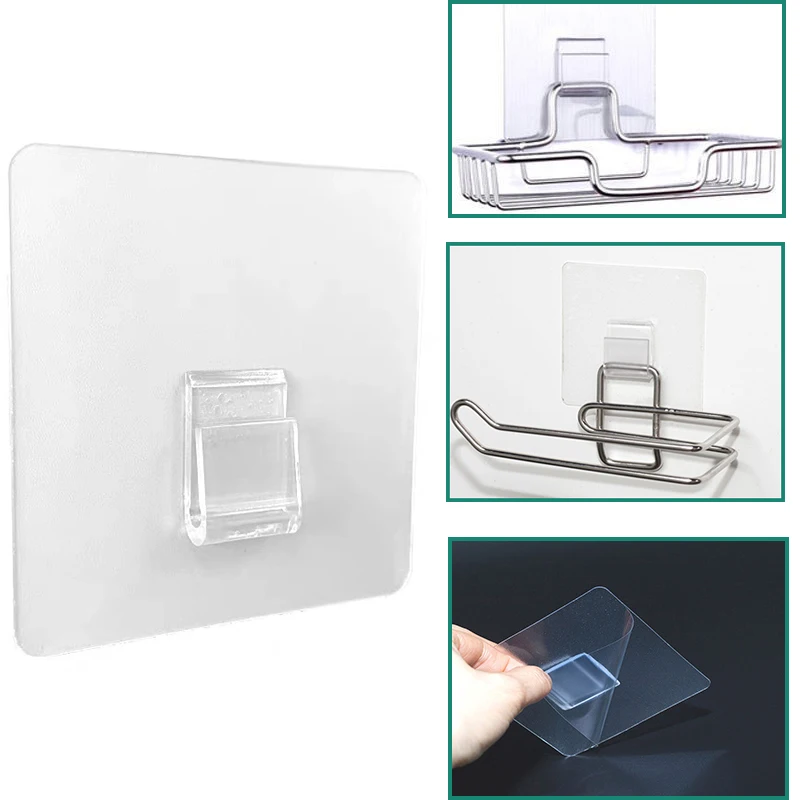 Transparent Wall Hooks Strong Self Adhesive Kitchen bathroom Storage Hooks Hangers Suction Cup Heavy Load Hook Holder Rack