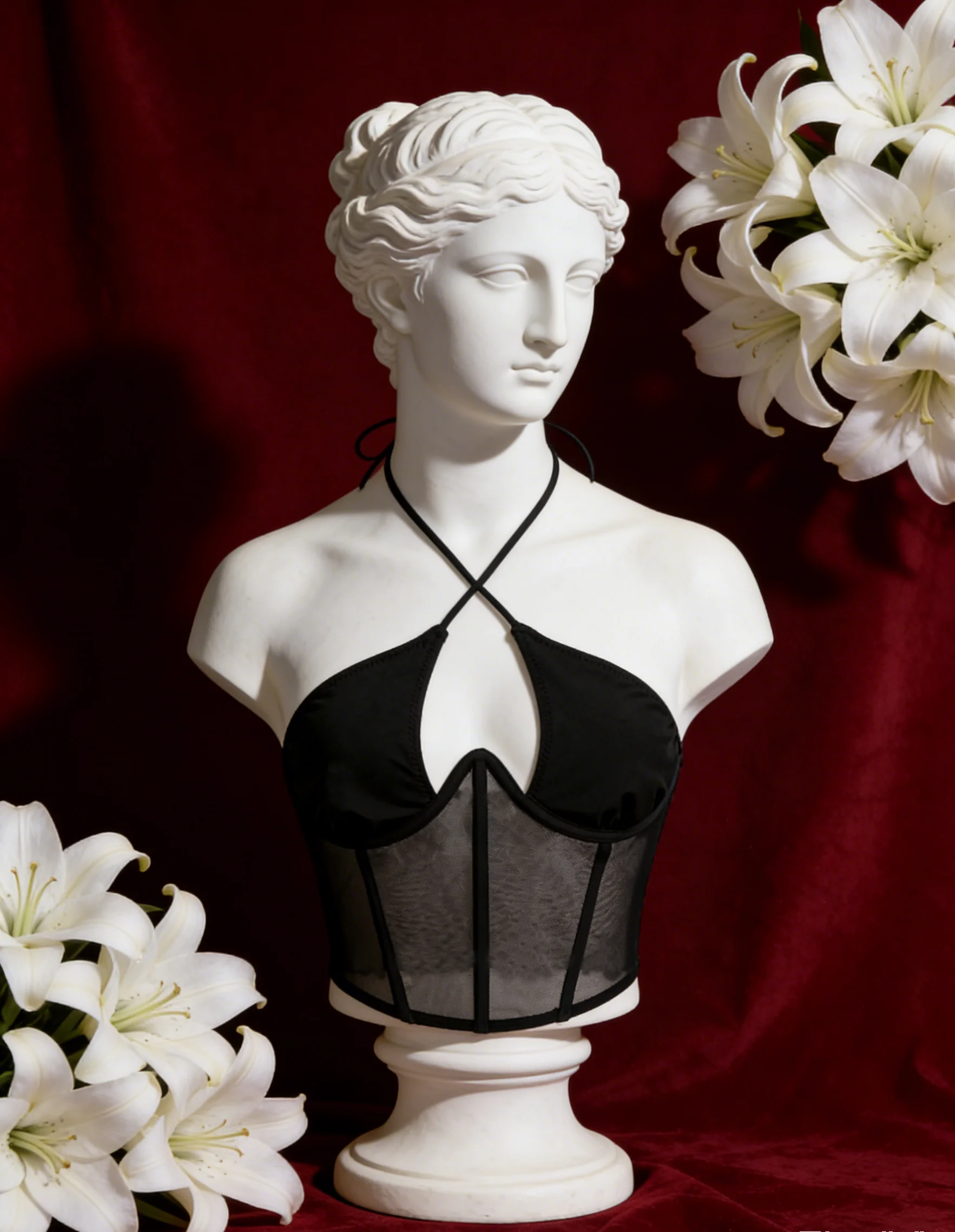 【 Fragments.SPECIAL LINK:THE MASCOT'SLITTLE GIFT.】Black Sexy Backless Sheer Ladies Tank Top Style with 3D Slim Fit