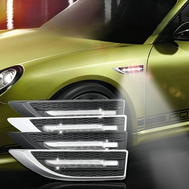 

2 шт., боковые фонари на крыло автомобиля, решетка, вентиляционное отверстие, крышка, отделка, украшение, поворот, Singal, вождение, добро пожаловать, свет для BMW FORTUNER HILUX