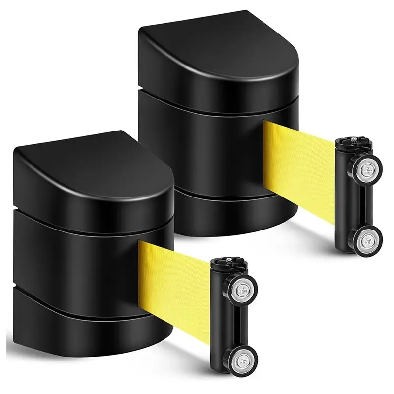 

ABAH-16.4Ft Magnetic Retractable Wall Barrier Wall Mount Crowd Control Retractable Belt Safety Belt