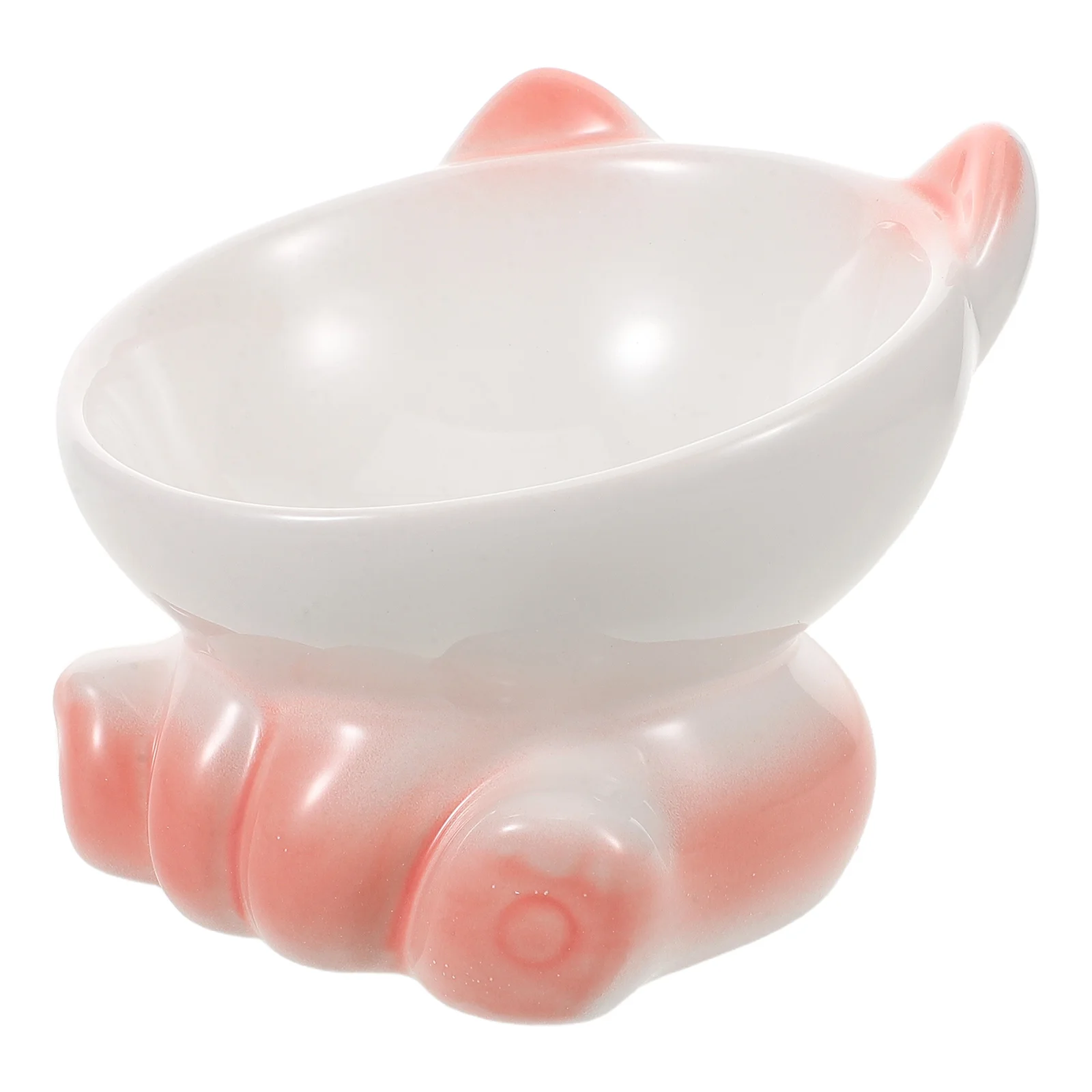 

Pet Platform Bowl Ceramic Cat Food Bowls Feeding Kitten Eating Feeder Water Stand
