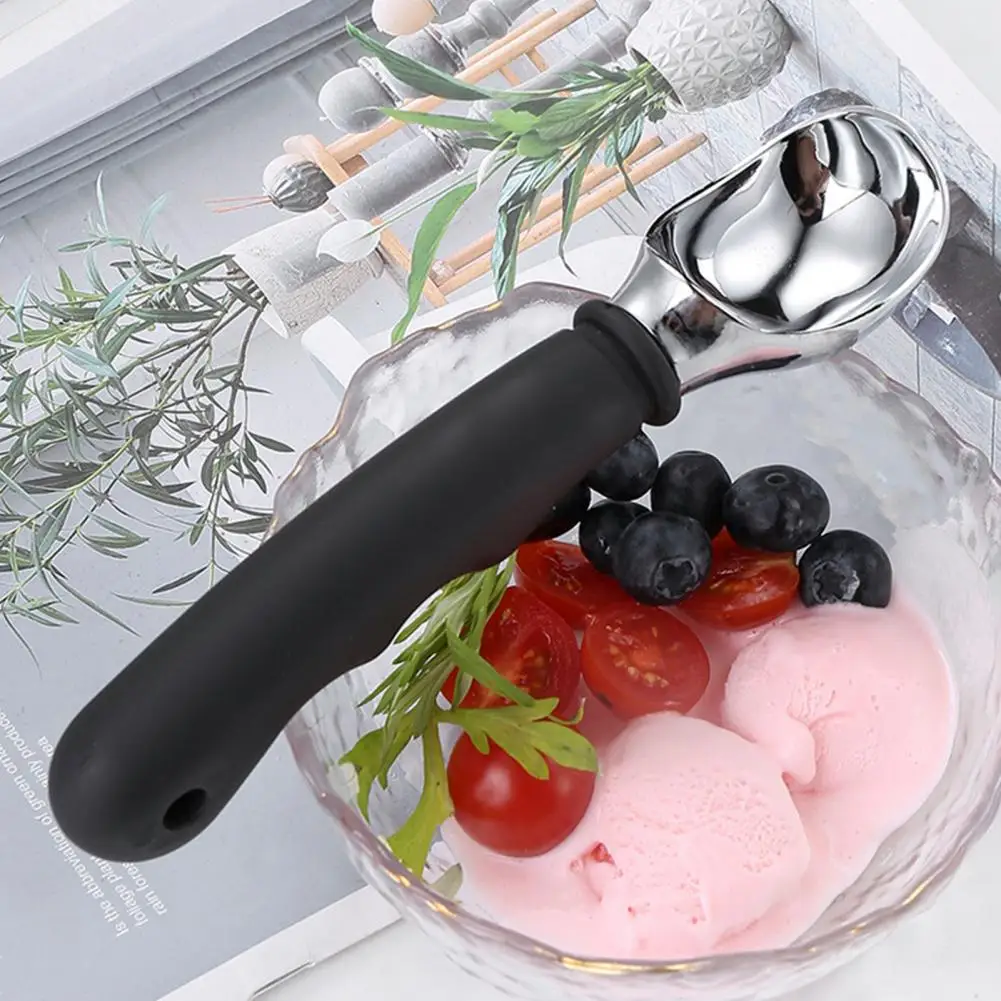 Scoop Bending Shape Professional Metal Ice Cream Scoop with Non-slip Handle for Yoghurt Gelato Sorbet Sturdy Kitchen for Home