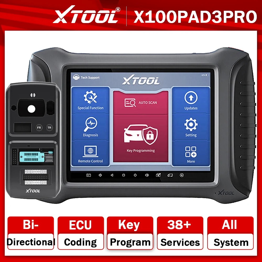 

XTOOL X100 Pad3 Pro Профессиональный программатор ключей IMMO для автомобилей Benz, инфракрасный инструмент для кодирования ключей и ECU, полнофункциональный диагностический сканер.