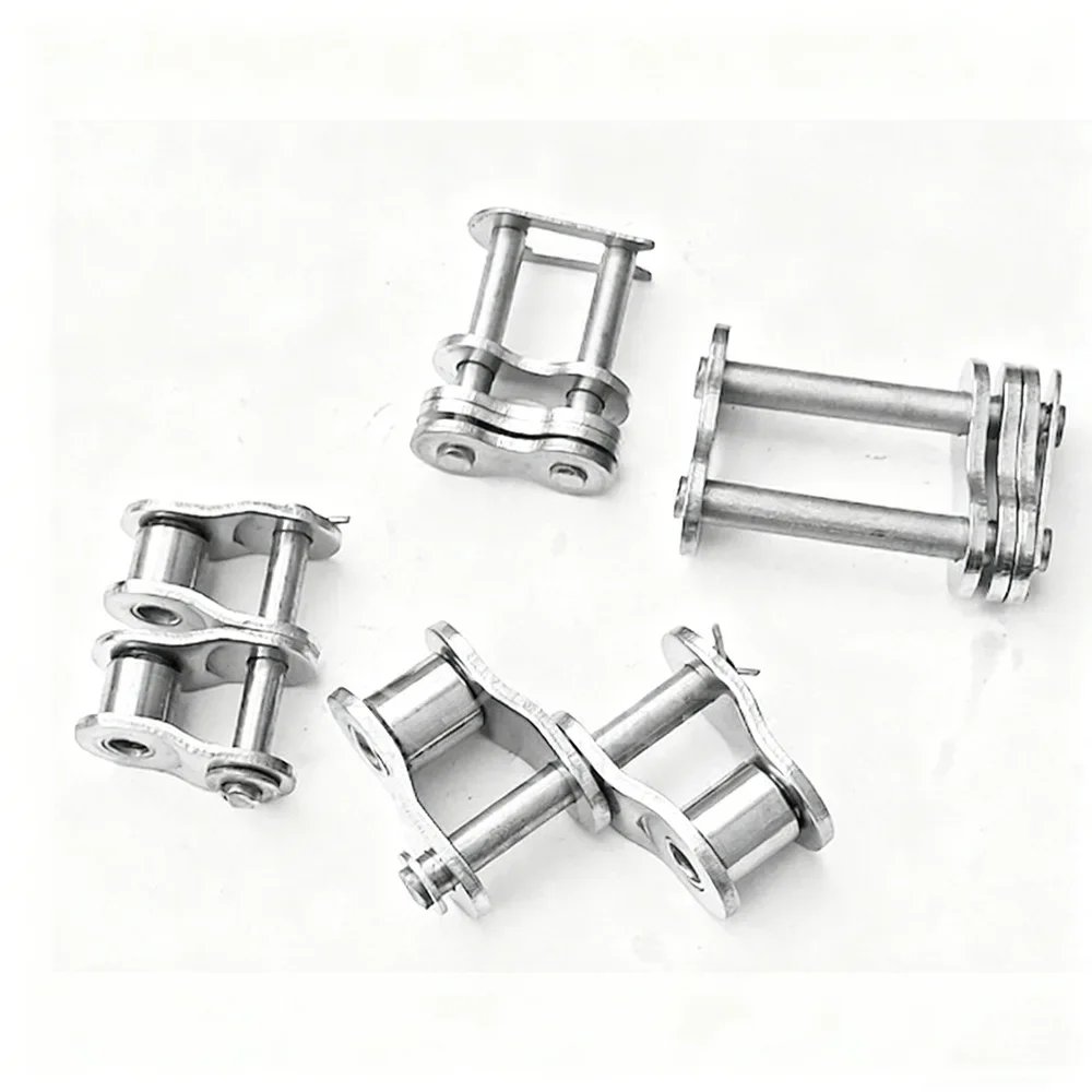 Picture 6: 304 Stainless Steel Double-Row Master Link & Offset Link for 06B 08B 10A 12A 16A 20A Roller Chain