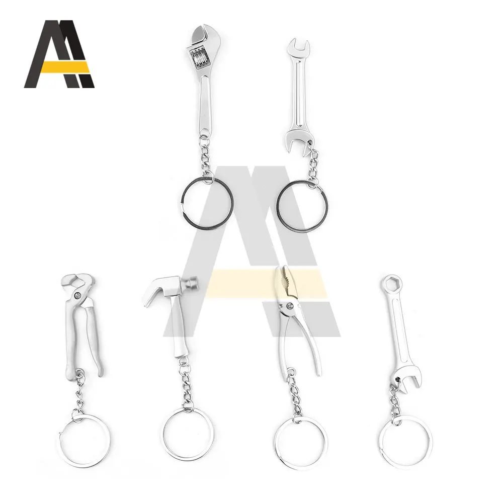 

Wrench Keychain Stainless Steel Car Key Ring Mini Simulation Tool Spanner Key Chain keyring Pocket Keyfob Wrench Pliers Tools