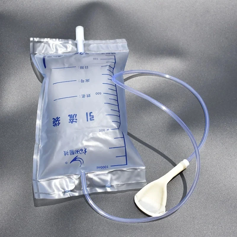 5Pcs Male Urine Drainage Bag 1000ML, Elderly Bedridden Incontinence Urine Collector