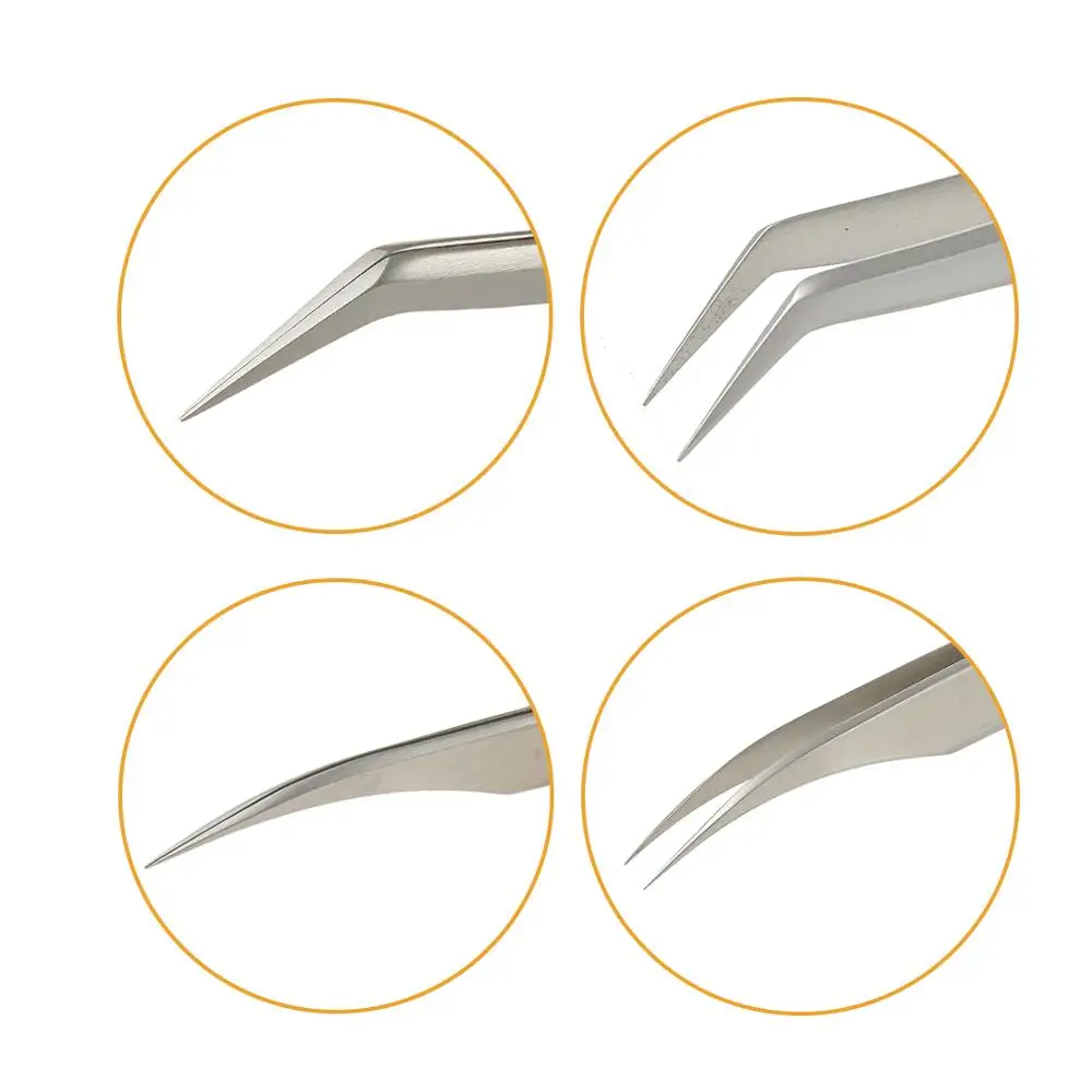 Yelix Eyelash Extension Tweezers Volume Lash Tweezers Eyelash Tweezers Pincet Professional Hyperfine High Precision