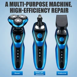 Electric Shaver Rotary Shaver Electric Razor Beard Trimmer Rechargeable Hair Cutting Shaving Machine Clipper for Men Waterproof