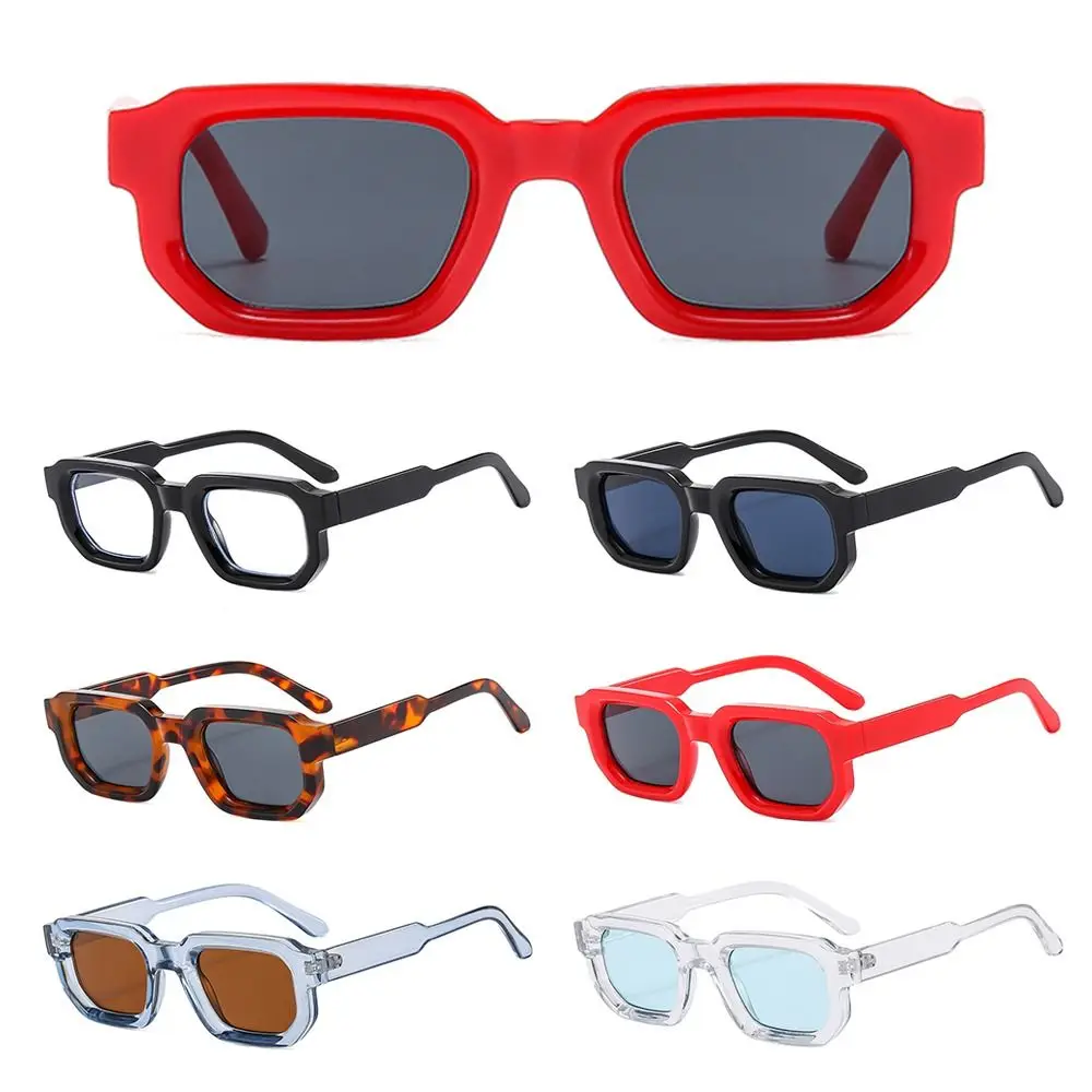 Retro Small Square Sunglasses Women & Men Punk Shades, Fashion UV400 Protection Sun Glasses