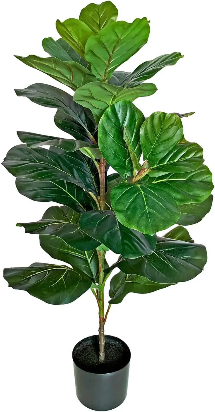 

40 Inch Artificial Fiddle Leaf Fig Tree/Faux Ficus Lyrata For Home Office Decoration