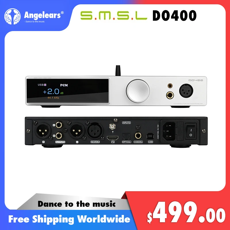 SMSL DO400 ES9039MSPRO Full Balanced Audio Decoder DAC Headphone Amplifier PCM32bit/768kHZ DSS512 Bluetooth5.1 XMOS XU-316