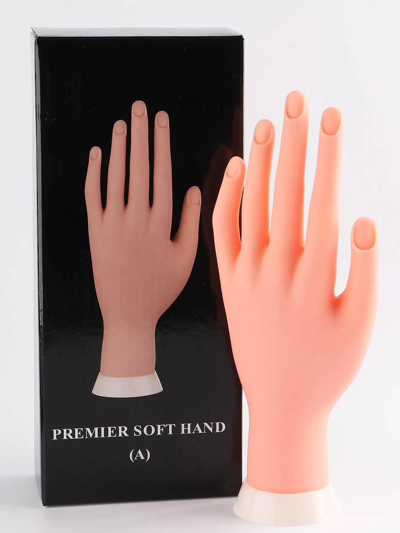 

Silicone Nail Art Practice Hand Acrylic Fake Nail Training Fingernails Model Soft Flexible Bendable Mannequin Manicure Tools Fak