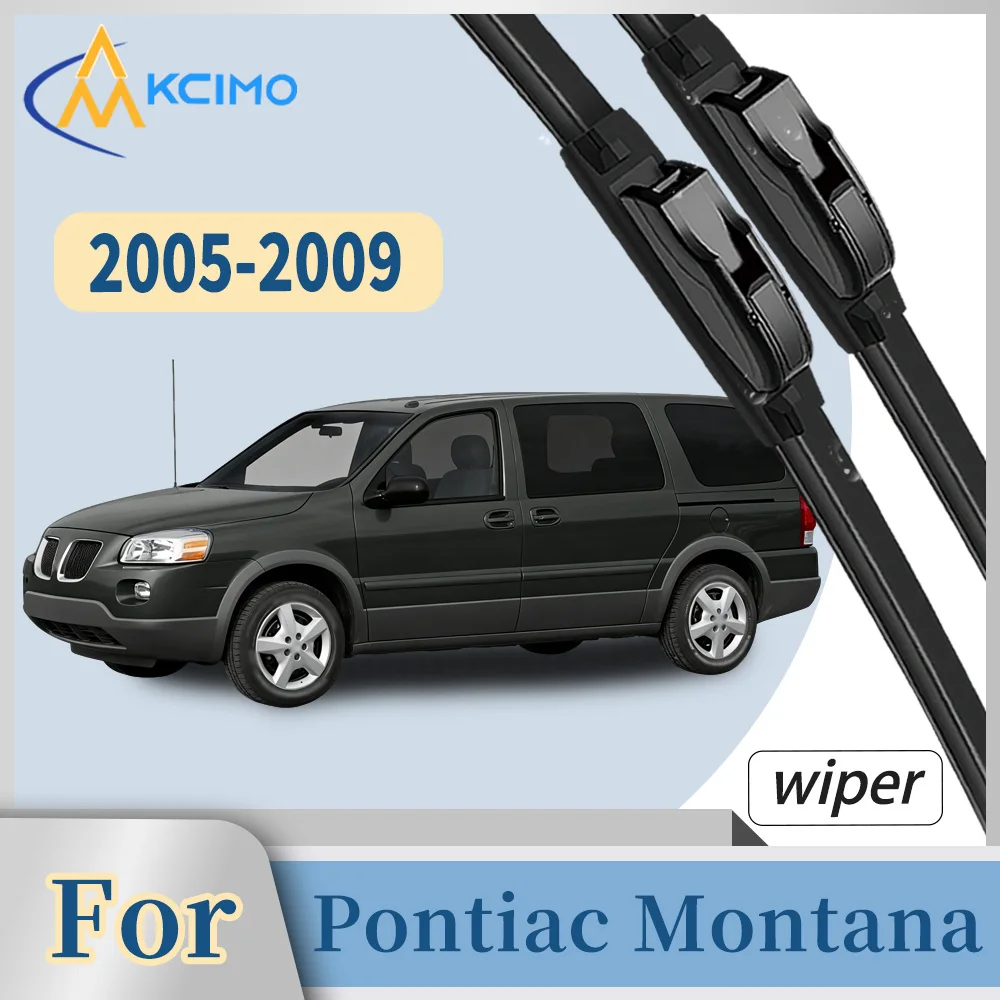 

Premium Rubber Front Windscreen Wiper Blades For Pontiac Montana 2005-2009 Quiet Smooth Wiping Waterproof Windshield Kit 2Pcs