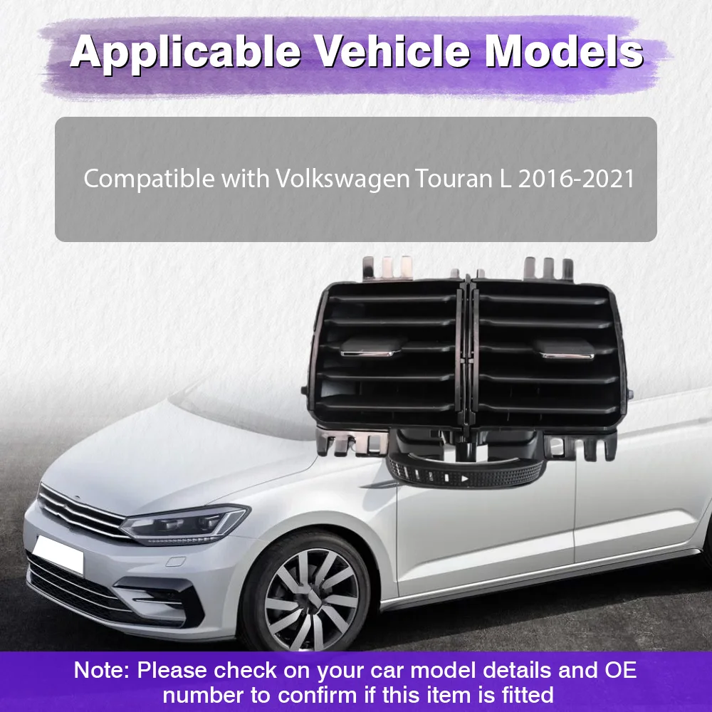 

Rear Center Armrest Console Air Conditioning Outlet Vent 5TD819203 for Volkswagen VW Touran L 2016 2017-2021