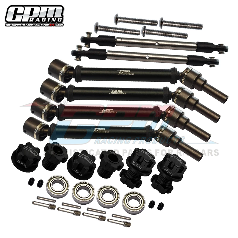 GPM 7075 سبيكة CVD محرك رمح + محول عجلة الجوز ل TRAXXAS 1/10 Maxx + 20 مللي متر RC جزء السيارة