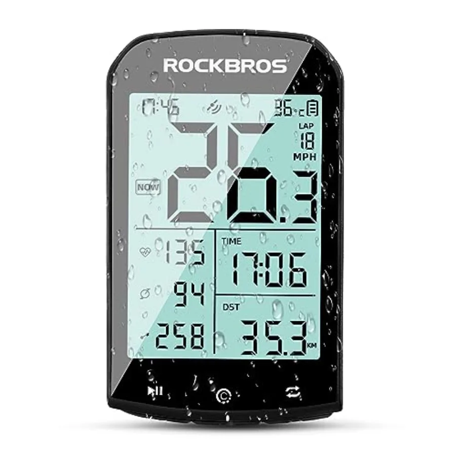 

Bike Computer Wireless Cycling Computers ANT+ Bluetooth Bicycle Computer Mini Speedometer Odometer Waterproof 2.9inch LCD Scree