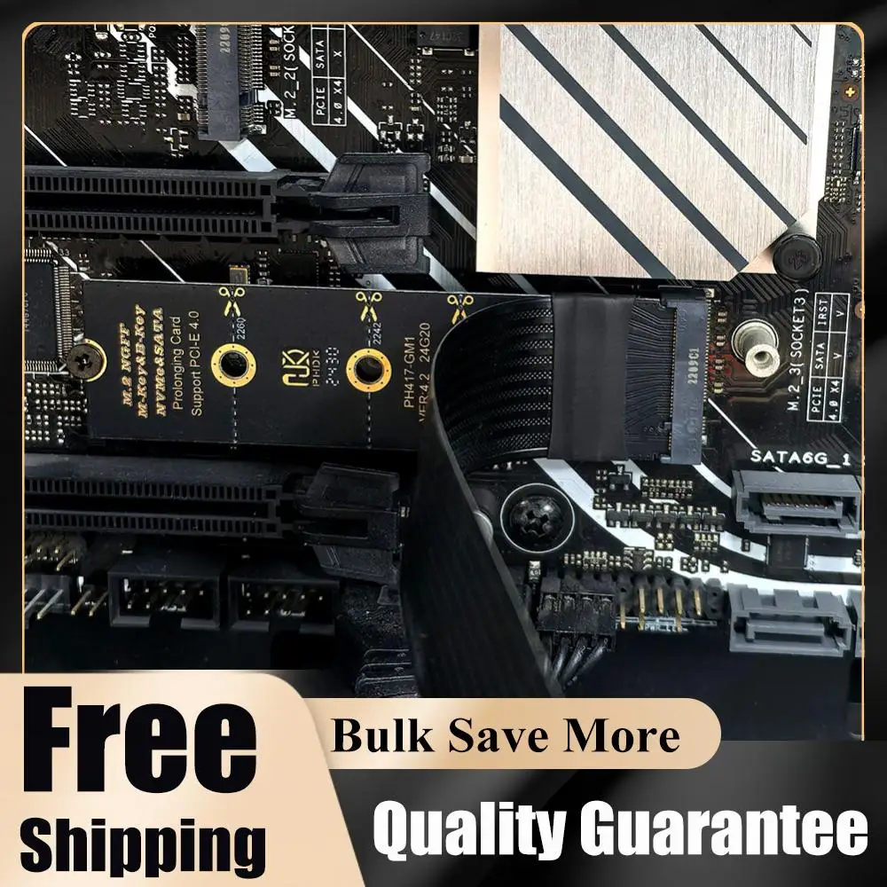 

M.2 NVME NGFF M-Key SSD Extension Cable M.2 NVME Extender NGFF M-Key PCIe4.0 SSD Extention Card for M.2 2230 2242 2260 2280 SSD