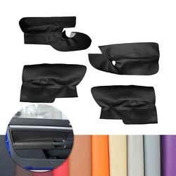 4pcs For VW Golf 5 V MK5 2005 2006 2007 2008 2009 2010 Car Door Armrest Handle Panel Microfiber Leather Cover Trim Only 3 Doors