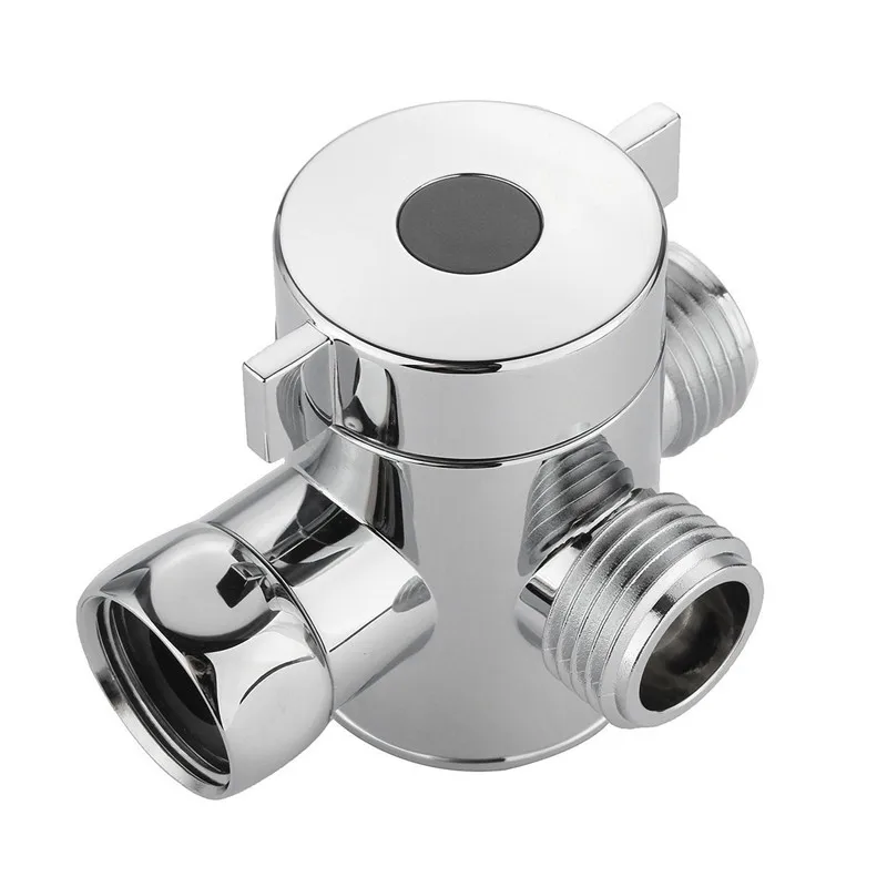 1/2'' 3-Way T-adapter Diverter Valve Adjustable Shower Head Arm Mounted Diverter Valve Bathroom Hardware Accessory