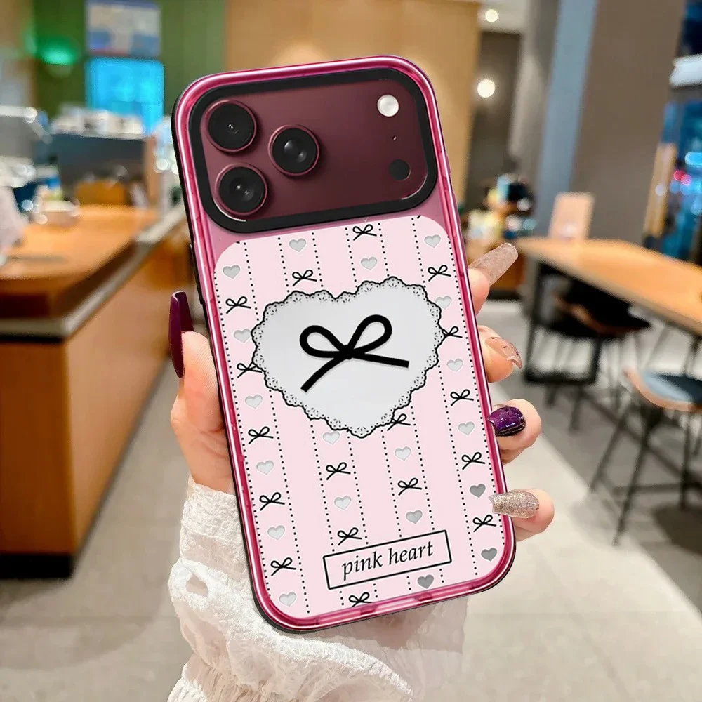Simple Wave Bow Impact Case - Mirror / Glaze Magnetic Cover: Compatible with IPhone 18 17 Pro Max 18Pro