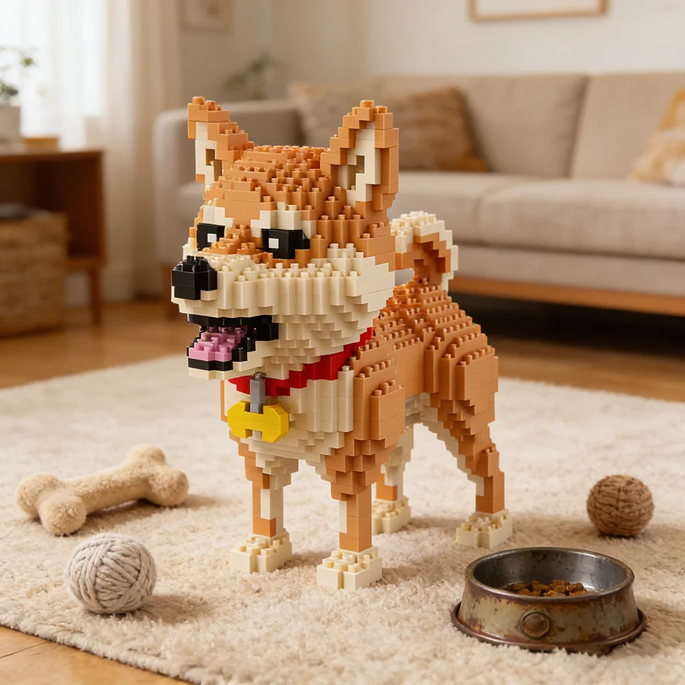 

Shiba Inu Micro Building Blocks Set for Kids and Dog Lovers A Cute Desk Decor DIY Educational Toy A Purrfect Fun Gift Idea