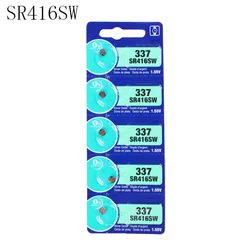 5PCS/LOT SR416SW 337 Silver oxide battery for watch, Headset