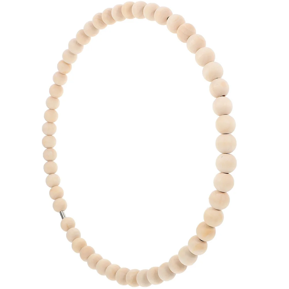 مجموعة الخرز الخشبي لتقوم بها بنفسك شكل حرفي طوق خشبي طبيعي للمنزل حديقة ديكور الحفلات بوهو باب إكليل إكليل الربيع