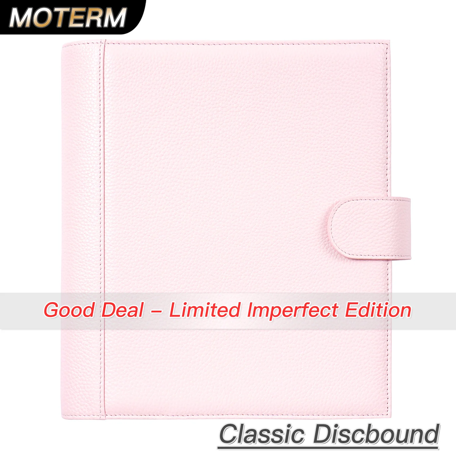 Limited Imperfect Moterm Genuine Leather Discbound Planner Cover for Happy Planner Classic Size Expansion Disc Bound Organizer