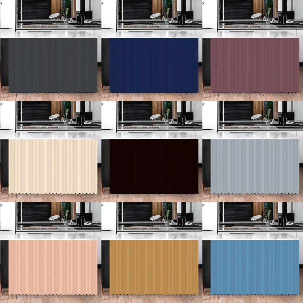 

1PC Self-Adhesive Kitchen Cabinet Curtains Solid Color Dustproof Half-curtain Cupboard Wardrobe Door Partitions Storage Shelf 커튼