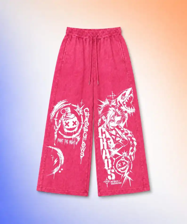 2026 Spring Autumn Personalized Fashionable Y2k Pants Trendy Fashion Game-themed Printed Loose Women and Children Sports Pants