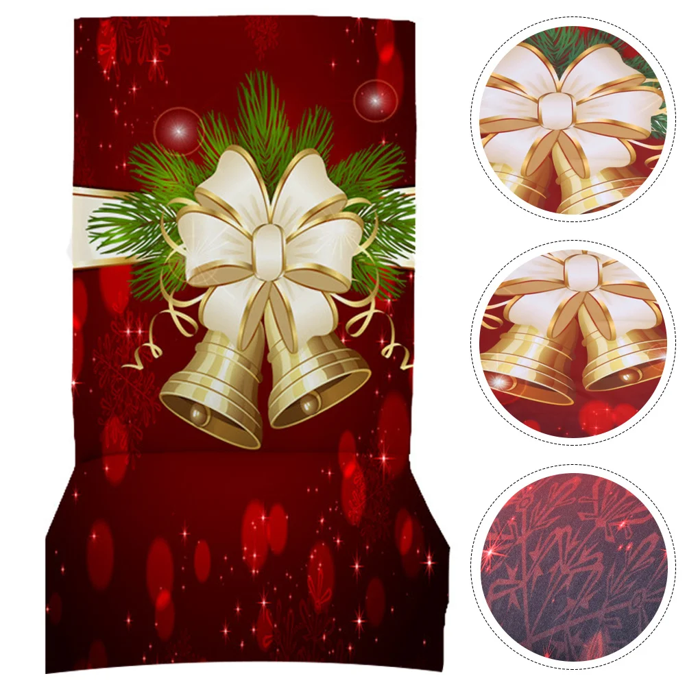 

2Pcs Xmas Chair Cover Christmas Style Decorative Chair Protection Seat Cover Machine Washable for Dining Room Home Restaurant