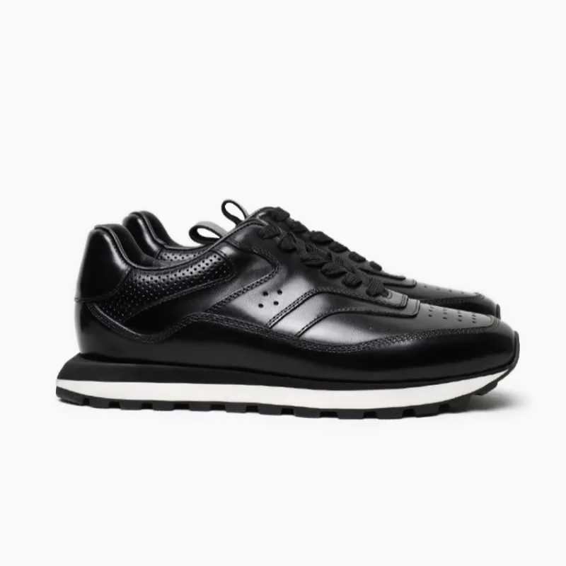 New Design Men Sneakers Genuine Leather Comfortable Breathable Skateboard Shoes Street Fashion Casual Shoes Outdoor Sports Shoes