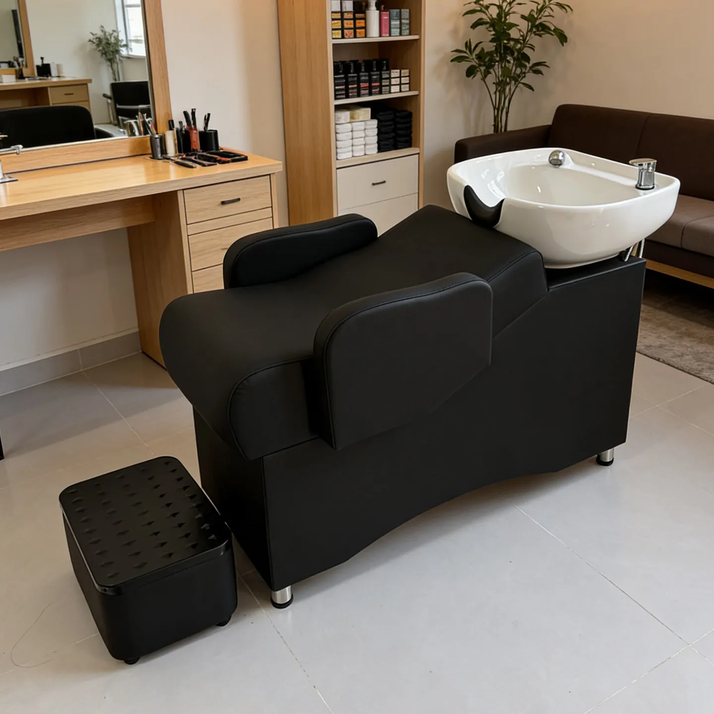 Designer Luxury Shampoo Bed Hairdressing Modern Ergonomic Salons Shampoo Bed Japanese-style Lavacabezas Profesional Head Washing