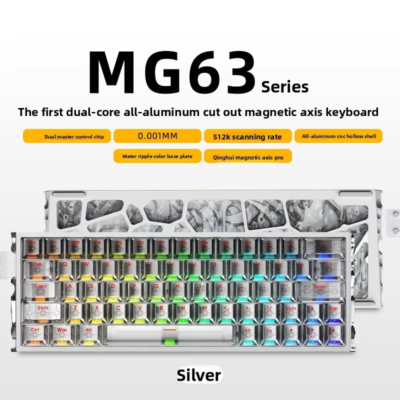 Novo teclado irok mg63 com fio liga de alumínio cnc interruptor