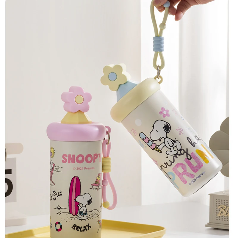 

Snoopy Stylish Large Capacity Vacuum Insulated Tumbler 316 Stainless Steel Leak-Proof Water Cup With Straw For Sports Travel