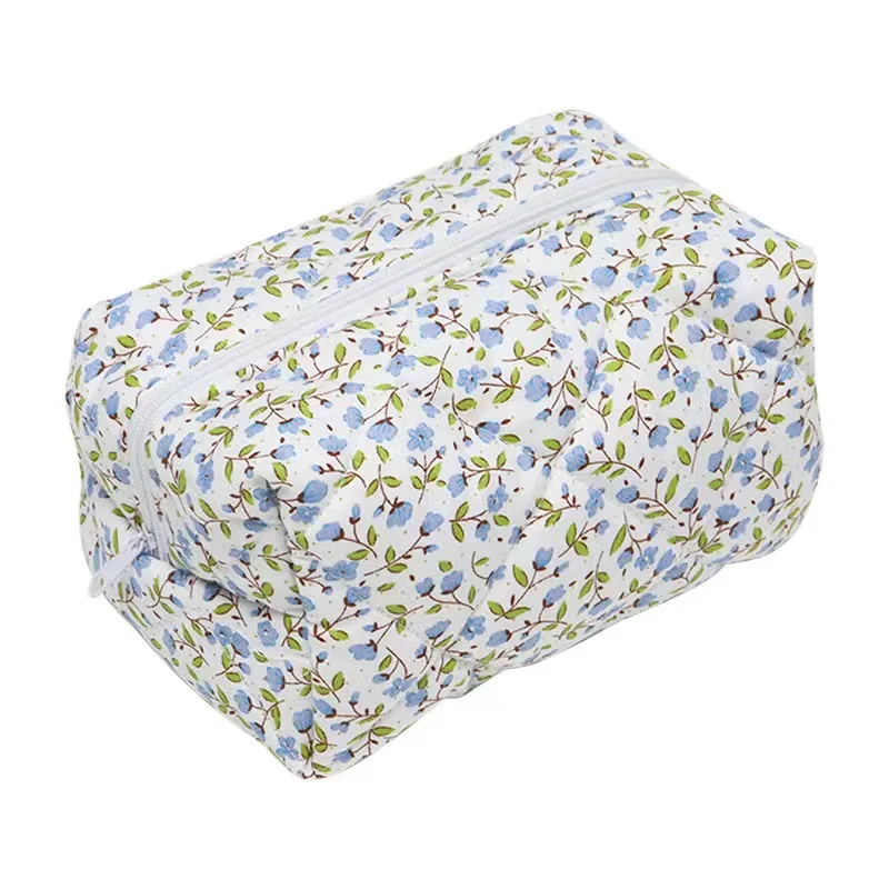 Portable Fresh Floral Cloth Makeup Storage Bag Travel Cosmetics Storage Bag Toiletries Cosmetics Cotton Cloth Storage Bag